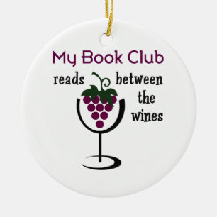 Wine Book Club Keramisch Ornament