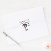 Wine Book Club Vierkante Sticker (Envelop)