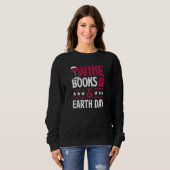 Wine Books And Earth Day Red Wine Loving Book Read Trui (Voorkant volledig)