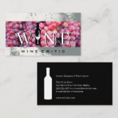 Wine Bottle | Grapes | Vineyard Visitekaartje (Voorkant / Achterkant)