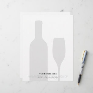 Wine bottle winery vineyard letterhead template briefhoofd