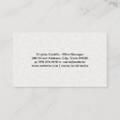 Wine Bottles Fork Logo Visitekaartje (Achterkant)