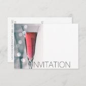 Wine Cocktail Party Invitation Vip Uitnodiging (Voorkant / Achterkant)