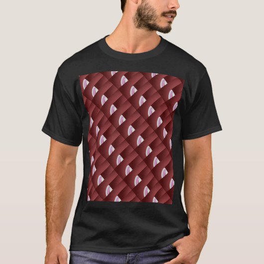 Wine color design criss cross t-shirt (Voorkant)