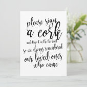 Wine Cork Guest Book Affordable Weddenschap (Staand voorkant)