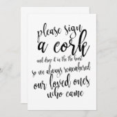 Wine Cork Guest Book Affordable Weddenschap (Voorkant / Achterkant)