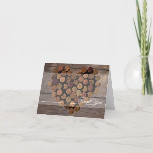 Wine Cork - Rustiek Dank u notities (Voorkant)
