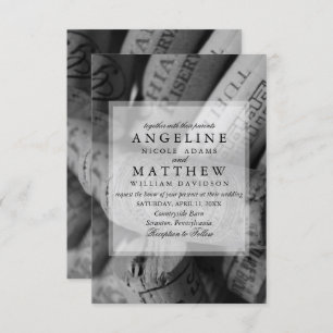 Wine Cork Wedding Invitation Kaart
