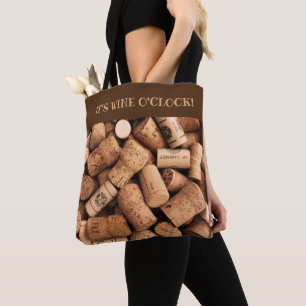 Wine Corks Foto: Wine O'Clock Slogan Draagtas