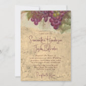 Wine Country Wedding Rustic Vineyard Monogram Kaart (Voorkant)