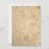 Wine Country Wedding Rustic Vineyard Monogram Kaart (Achterkant)