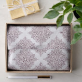 Wine Damask op Witte Decoupage Tissuepapier (Geschenk)