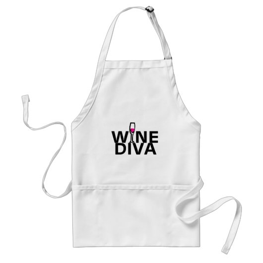 Wine Diva Standaard Schort (Voorkant)