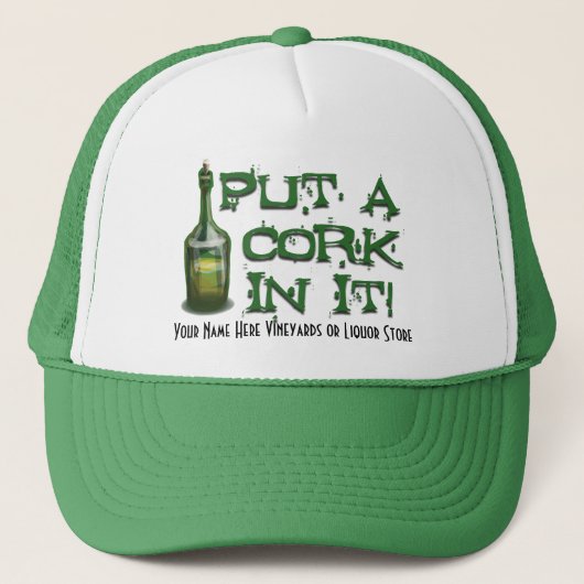 Wine Drinker - Doe er een CORK in! Trucker Pet (Voorkant)