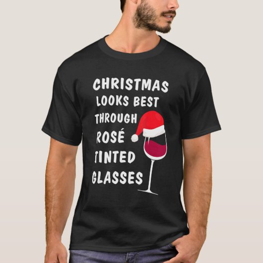 Wine for christmas Ugly xmas 2 T-shirt (Voorkant)