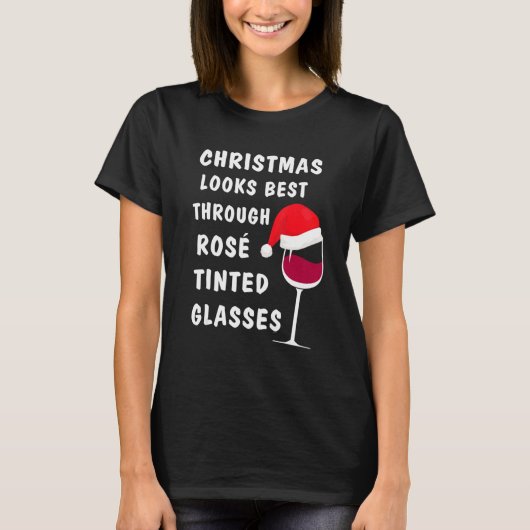 Wine for christmas Ugly xmas 2 T-shirt (Voorkant)