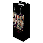 Wine Gift Bag-Wine Lovers Gefeliciteerd Wijn Cadeautas (Achterkant Gekanteld)
