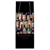 Wine Gift Bag-Wine Lovers Gefeliciteerd Wijn Cadeautas (Achterkant)