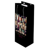 Wine Gift Bag-Wine Lovers Gefeliciteerd Wijn Cadeautas (Voorkant Gekanteld)