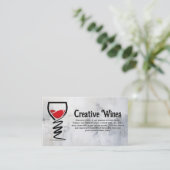 Wine Glass Creative Illustrative Logo Visitekaartje (Staand voorkant)