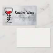 Wine Glass Creative Illustrative Logo Visitekaartje (Voorkant / Achterkant)