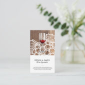Wine Glass | Hout | Druiven Visitekaartje (Staand voorkant)