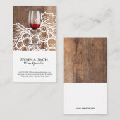 Wine Glass | Hout | Druiven Visitekaartje (Voorkant / Achterkant)