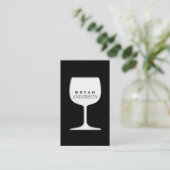 Wine Glass Sommelier Visitekaartje (Staand voorkant)
