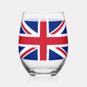 Wine Glass with flag of United Kingdom Wijnglas Zonder Voet (Achterkant)