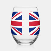 Wine Glass with flag of United Kingdom Wijnglas Zonder Voet (Links)