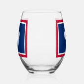 Wine Glass with flag of Wyoming, USA Wijnglas Zonder Voet (Rechts)