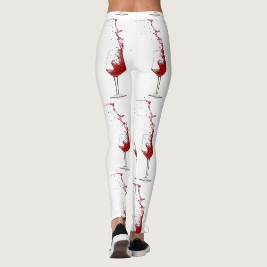 Wine Glasses Splashing Red Wine  Leggings (Achterkant)