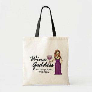 Wine Goddess Shopping Bag Tote Bag
