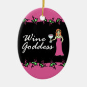 Wine godin Divine Grapevine w/Custom Message Keramisch Ornament (Voorkant)