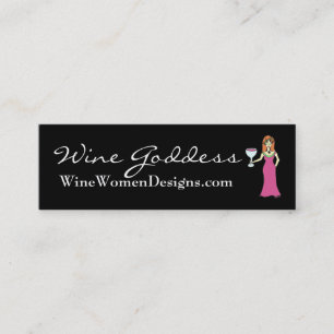Wine godin, WineWomenDesigns.com-profielkaart Mini Visitekaartje