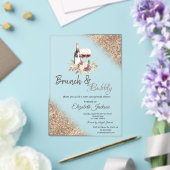 Wine Grapes Glitter Bokeh Brunch & Bubbly Acryl Uitnodigingen (Insitu (Huwelijk))