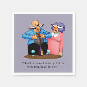 Wine Humor Cocktail Party Napkins Servet