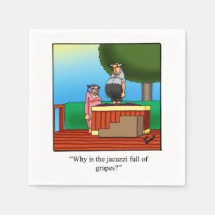 Wine Humor Cocktail Party Napkins Servet