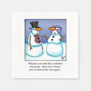 Wine Humor Cocktail Party Napkins Servet