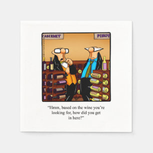 Wine Humor Cocktail Party Napkins Servet