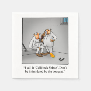 Wine Humor Cocktail Party Napkins Servet