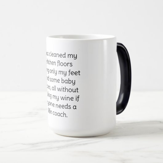 Wine Humor Coffee Mok (Voorkant rechts)