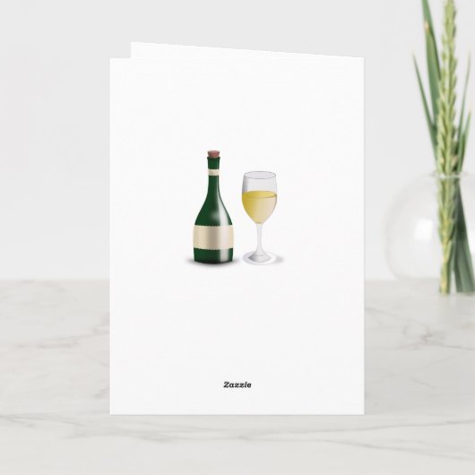 Wine Humor Het dromen van een witte kersttefheid Kaart (Achterkant)