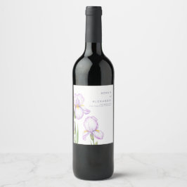 Wine Label for a Modern Wedding. Wijn Etiket