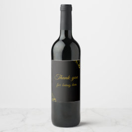 Wine label-Midnight Elegance Wijn Etiket