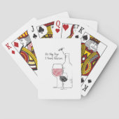 Wine Lover Funny Gifts Pokerkaarten (Achterkant)