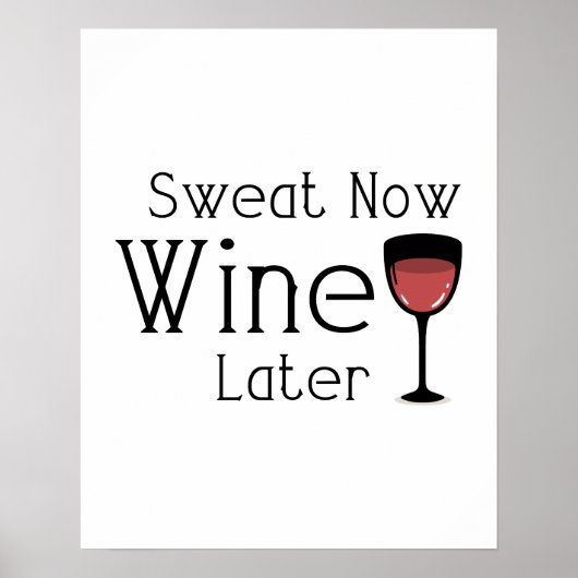 Wine Lover Funny Gym Workout Poster (Voorkant)