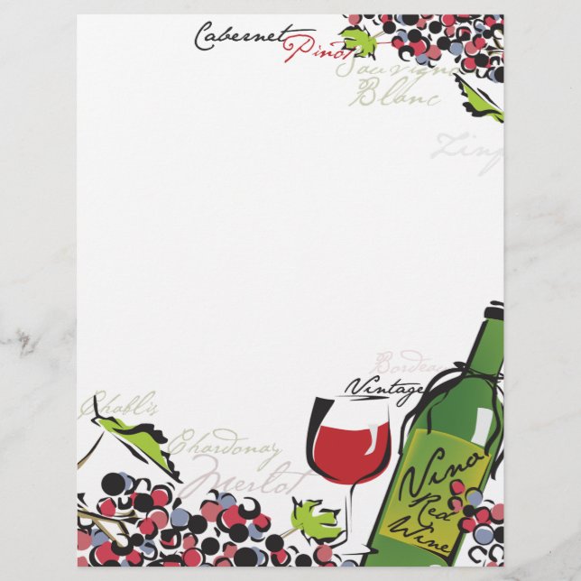 Wine Lover Letterhead (Voorkant)