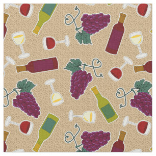 Wine Lover Patroon Stof