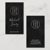 Wine Lux Black Silverware Visitekaartje (Voorkant / Achterkant)